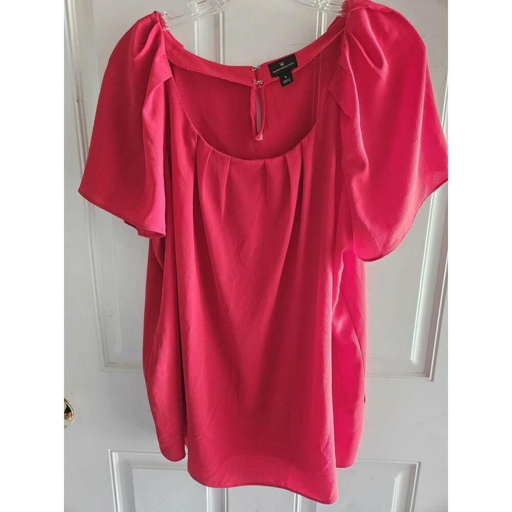 Worthington Magenta Blouse Size Large
